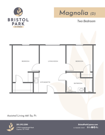 Floorplan of Bristol Park at Cypress Assisted Living & Memory Care, Assisted Living, Memory Care, Cypress, TX 7