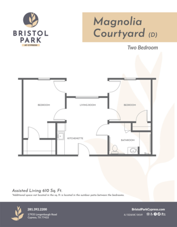 Floorplan of Bristol Park at Cypress Assisted Living & Memory Care, Assisted Living, Memory Care, Cypress, TX 9