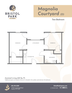 Floorplan of Bristol Park at Cypress Assisted Living & Memory Care, Assisted Living, Memory Care, Cypress, TX 10