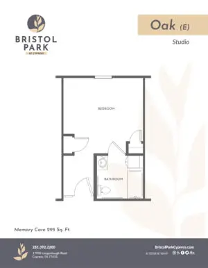 Floorplan of Bristol Park at Cypress Assisted Living & Memory Care, Assisted Living, Memory Care, Cypress, TX 12