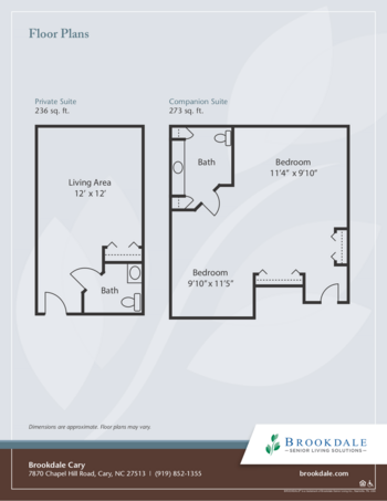 Floorplan of Brookdale Cary, Assisted Living, Cary, NC 1