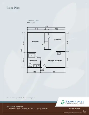 Floorplan of Brookdale Harbison, Assisted Living, Memory Care, Columbia, SC 3