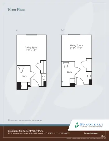 Floorplan of Brookdale Monument Valley Park, Assisted Living, Colorado Springs, CO 1