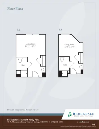 Floorplan of Brookdale Monument Valley Park, Assisted Living, Colorado Springs, CO 4