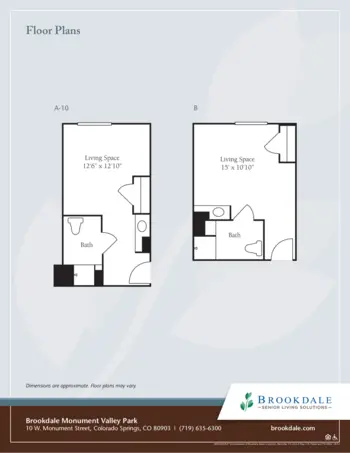 Floorplan of Brookdale Monument Valley Park, Assisted Living, Colorado Springs, CO 6
