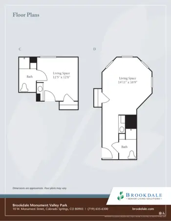 Floorplan of Brookdale Monument Valley Park, Assisted Living, Colorado Springs, CO 7