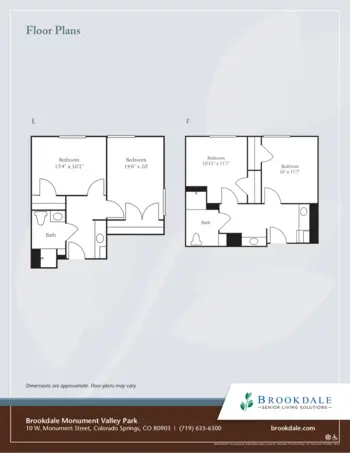 Floorplan of Brookdale Monument Valley Park, Assisted Living, Colorado Springs, CO 8