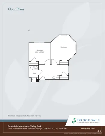 Floorplan of Brookdale Monument Valley Park, Assisted Living, Colorado Springs, CO 9