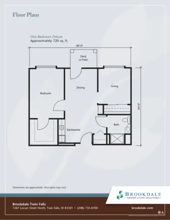 Floorplan of Brookdale Twin Falls, Assisted Living, Memory Care, Twin Falls, ID 2