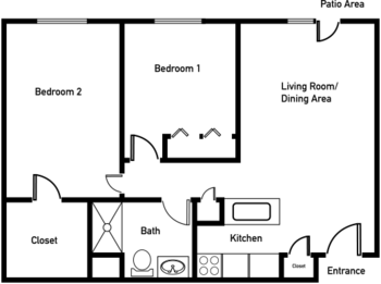 Floorplan of Brookstone Estates of Tuscola, Assisted Living, Tuscola, IL 3