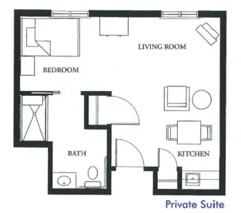 Floorplan of Harwood Place, Assisted Living, Wauwatosa, WI 2