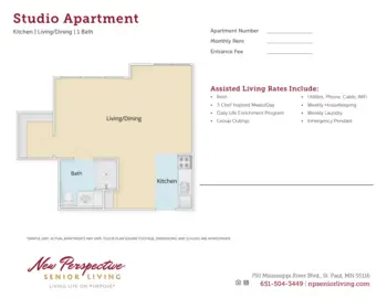 Floorplan of New Perspective Highland Park, Assisted Living, Memory Care, Saint Paul, MN 2