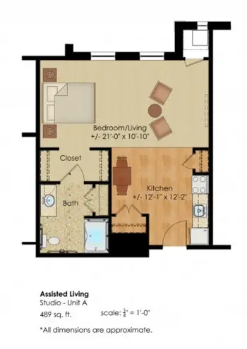 Floorplan of St. Clare Commons, Assisted Living, Perrysburg, OH 2