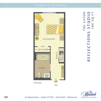 Floorplan of The Bristal at Sayville, Assisted Living, Sayville, NY 8
