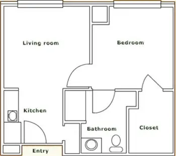 Floorplan of The Cohen Home, Assisted Living, Johns Creek, GA 1
