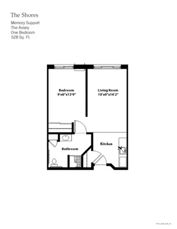 Floorplan of The Shores, Assisted Living, Memory Care, Pleasant Hill, IA 1