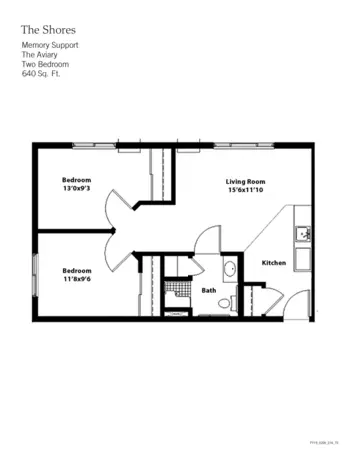 Floorplan of The Shores, Assisted Living, Memory Care, Pleasant Hill, IA 2