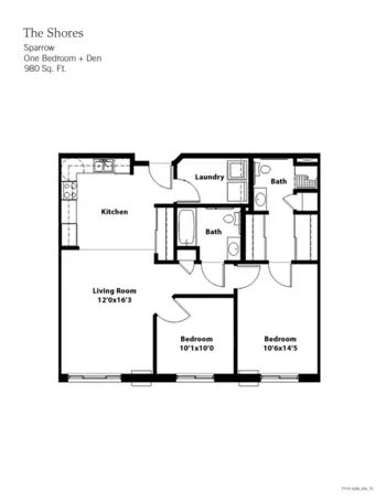 Floorplan of The Shores, Assisted Living, Memory Care, Pleasant Hill, IA 7
