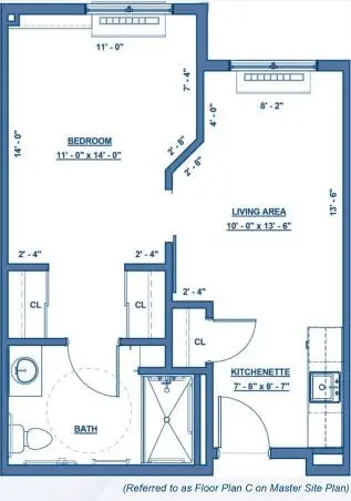 Floorplan of Wheatfield Commons, Assisted Living, North Tonawanda, NY 4