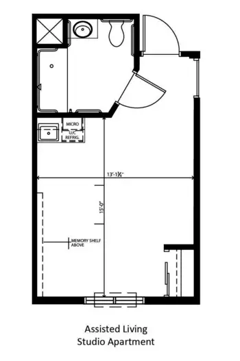 Floorplan of Whitcomb House, Assisted Living, Milford, MA 1