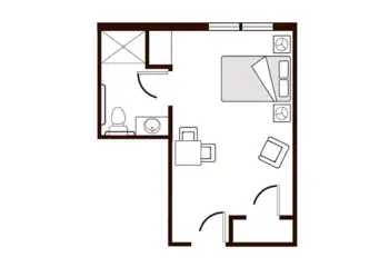 Floorplan of Amber Ridge Memory Care, Assisted Living, Memory Care, Moline, IL 3