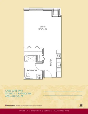 Floorplan of Arbors at Ridges, Assisted Living, Burnsville, MN 6