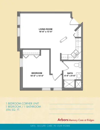 Floorplan of Arbors at Ridges, Assisted Living, Burnsville, MN 10