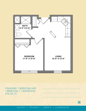 Floorplan of Arbors at Ridges, Assisted Living, Burnsville, MN 11