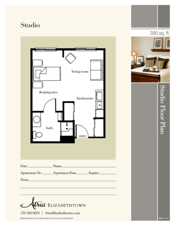 Floorplan of Atria Elizabethtown, Assisted Living, Elizabethtown, KY 1
