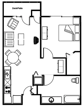 Floorplan of Cedar Creek Senior Living, Assisted Living, Madera, CA 2