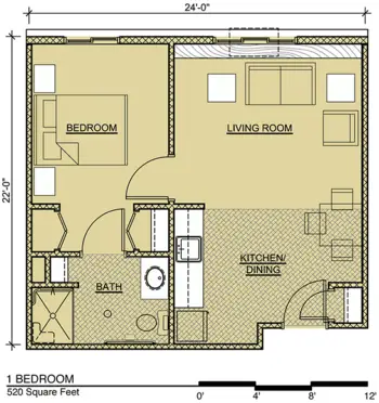 Floorplan of Clarence Assisted Living, Assisted Living, Clarence, IA 1