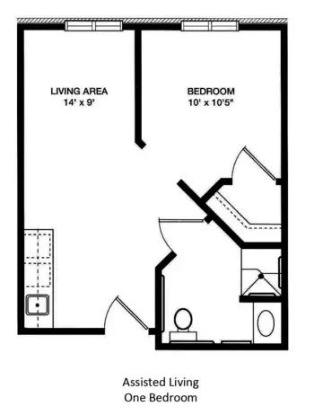 Floorplan of Covenant Place of Waxahachie, Assisted Living, Waxahachie, TX 1