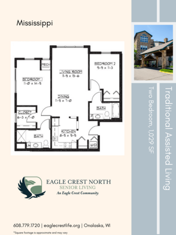 Floorplan of Eagle Crest North, Assisted Living, Memory Care, Onalaska, WI 5
