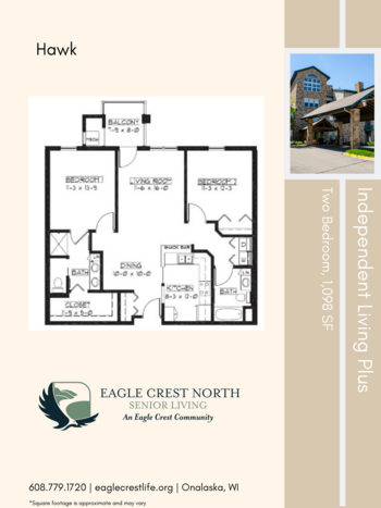 Floorplan of Eagle Crest North, Assisted Living, Memory Care, Onalaska, WI 12
