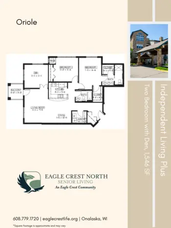 Floorplan of Eagle Crest North, Assisted Living, Memory Care, Onalaska, WI 18