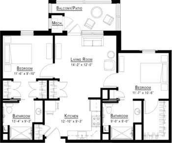 Floorplan of GreenView Senior Assisted Living, Assisted Living, Uniontown, OH 3