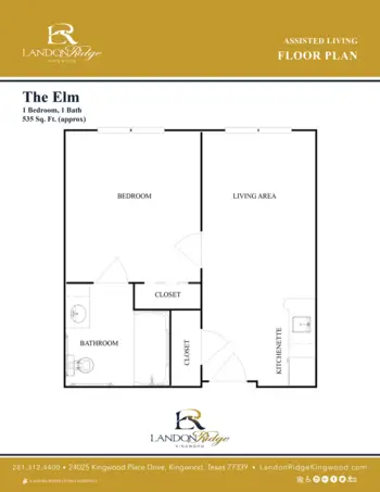 Floorplan of Isle at Kingwood, Assisted Living, Kingwood, TX 3