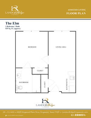 Floorplan of Isle at Kingwood, Assisted Living, Kingwood, TX 4