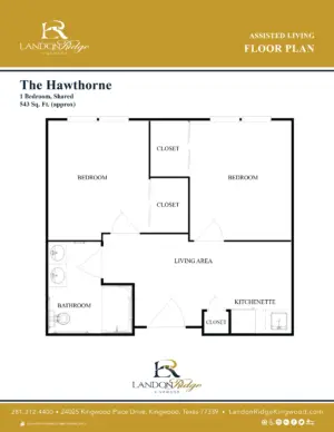 Floorplan of Isle at Kingwood, Assisted Living, Kingwood, TX 6