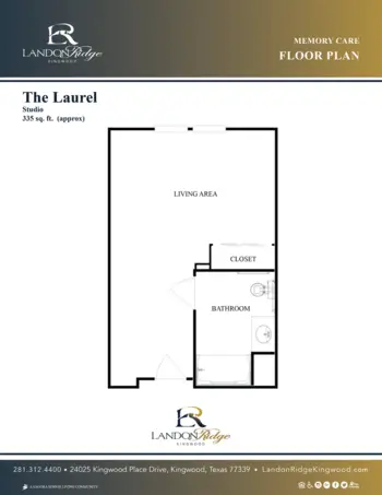 Floorplan of Isle at Kingwood, Assisted Living, Kingwood, TX 15