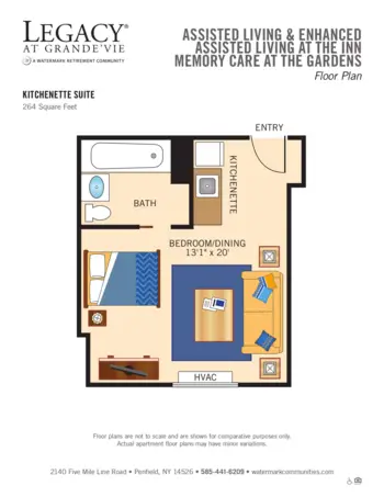 Floorplan of Legacy at Grande'vie, Assisted Living, Penfield, NY 2
