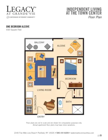 Floorplan of Legacy at Grande'vie, Assisted Living, Penfield, NY 12