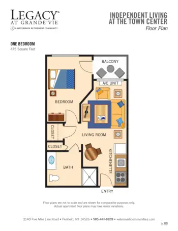 Floorplan of Legacy at Grande'vie, Assisted Living, Penfield, NY 14