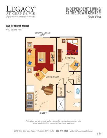 Floorplan of Legacy at Grande'vie, Assisted Living, Penfield, NY 15