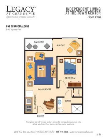 Floorplan of Legacy at Grande'vie, Assisted Living, Penfield, NY 16