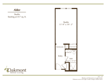 Floorplan of Oakmont of Camarillo, Assisted Living, Camarillo, CA 2