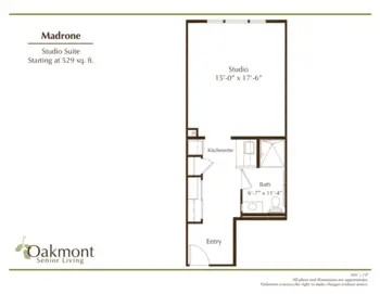 Floorplan of Oakmont of Camarillo, Assisted Living, Camarillo, CA 4