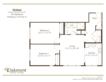 Floorplan of Oakmont of Camarillo, Assisted Living, Camarillo, CA 11
