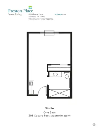 Floorplan of Preston Place, Assisted Living, Sherman, TX 1