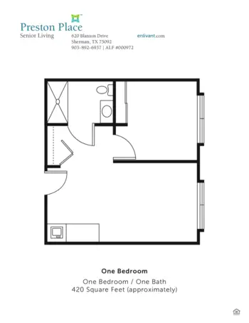 Floorplan of Preston Place, Assisted Living, Sherman, TX 2